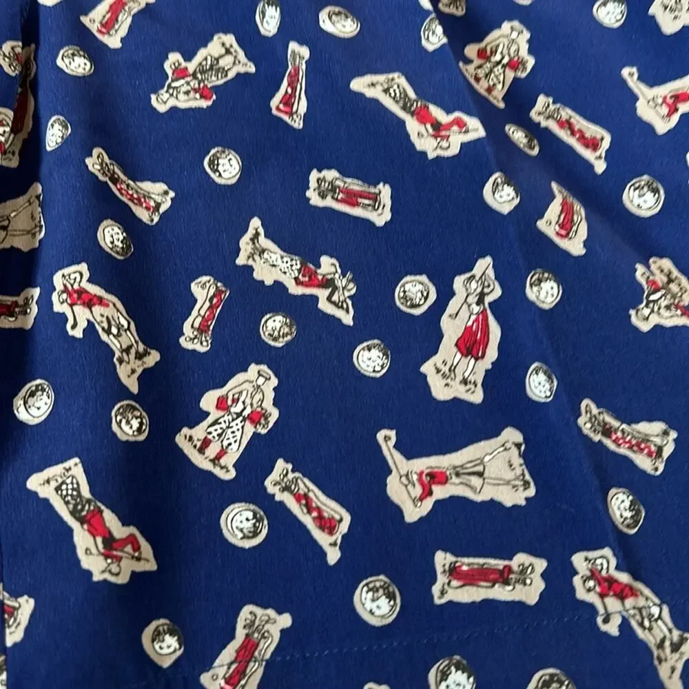 Line Up For Sport high waist‎ golf print shorts, size 6 small